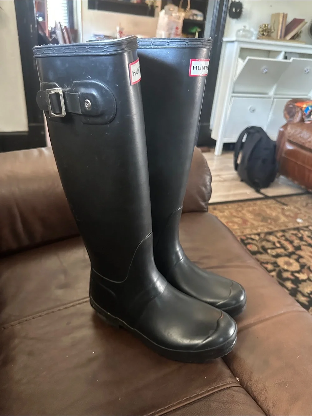 Hunter Black Tall Waterproof Rain Boot
